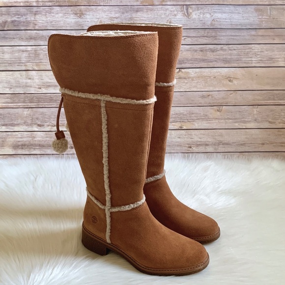 Timberland Brinda Medium Brown Suede Tall Boots - Picture 3 of 8